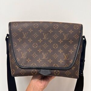 Louis Vuitton Monogram Canvas with Black Trim crossbody bag